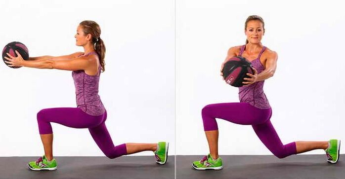Lunges with corps turns